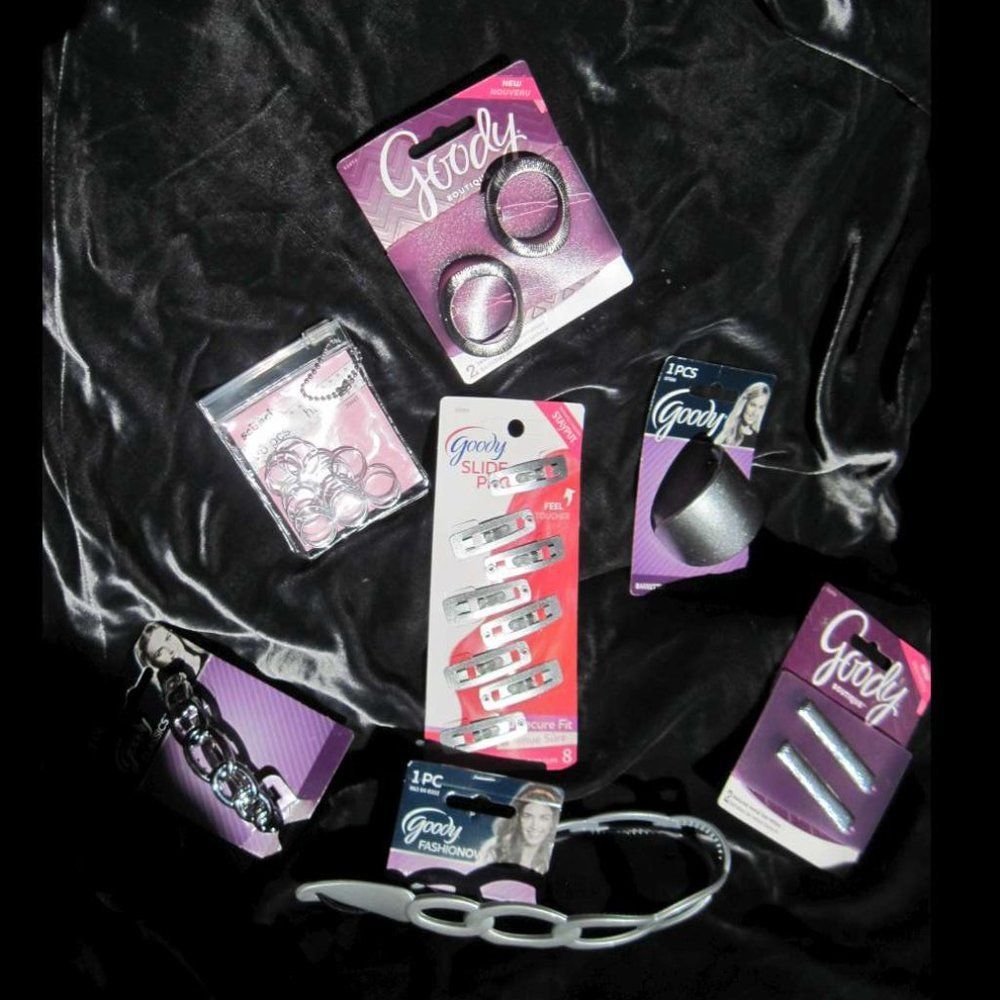 Shiny Silver Hair Accessory Set Barrettes Headband